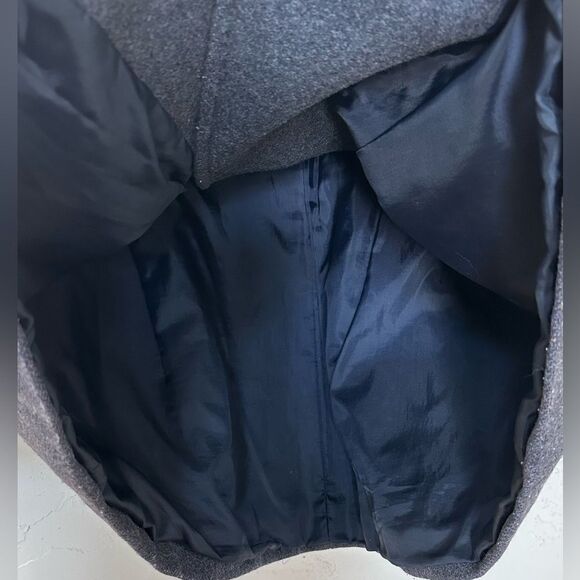 Mario De Pinto MDP Vintage Dark Gray Wool Blend Double Breasted Pea Coat Size L - Picture 3 of 16